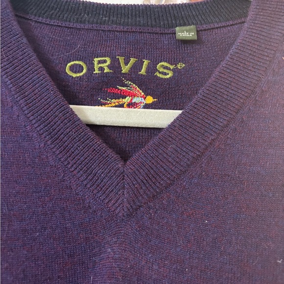 Orvis Other - Orvis Men's Deep Purple V-Neck Sweater